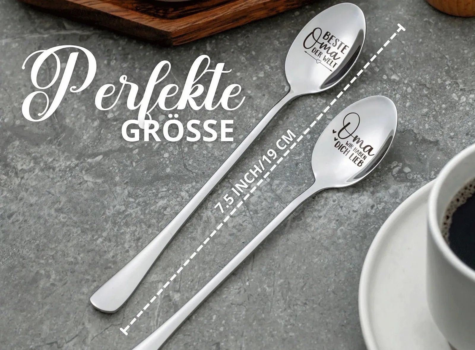 Ложка для морозива INNObeta З гравіюванням Сріблястий, 2 шт, фото №4