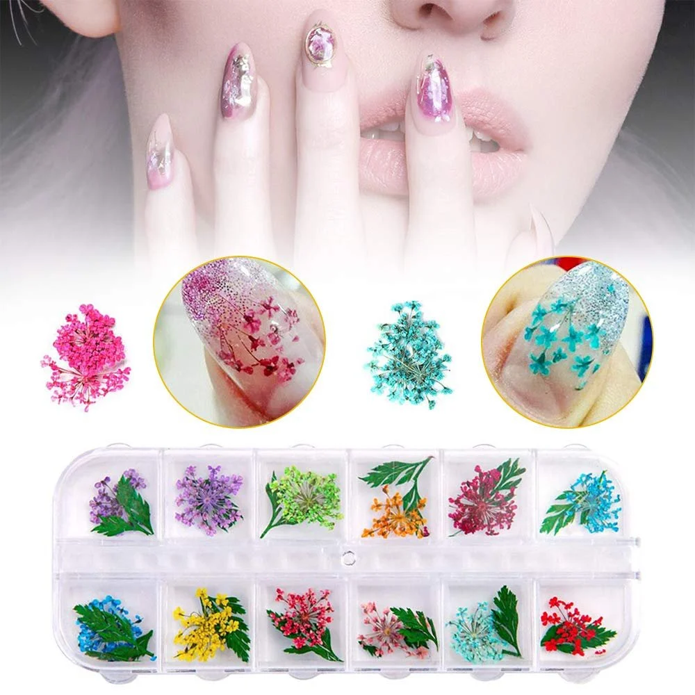 Набір для декору нігтів Dried Flowers 2 Boxes 36 Pieces 3D Resin з вигнутим пінцетом, фото №4 Набір для декору нігтів Dried Flowers 2 Boxes 36 Pieces 3D Resin з вигнутим пінцетом, фото №4