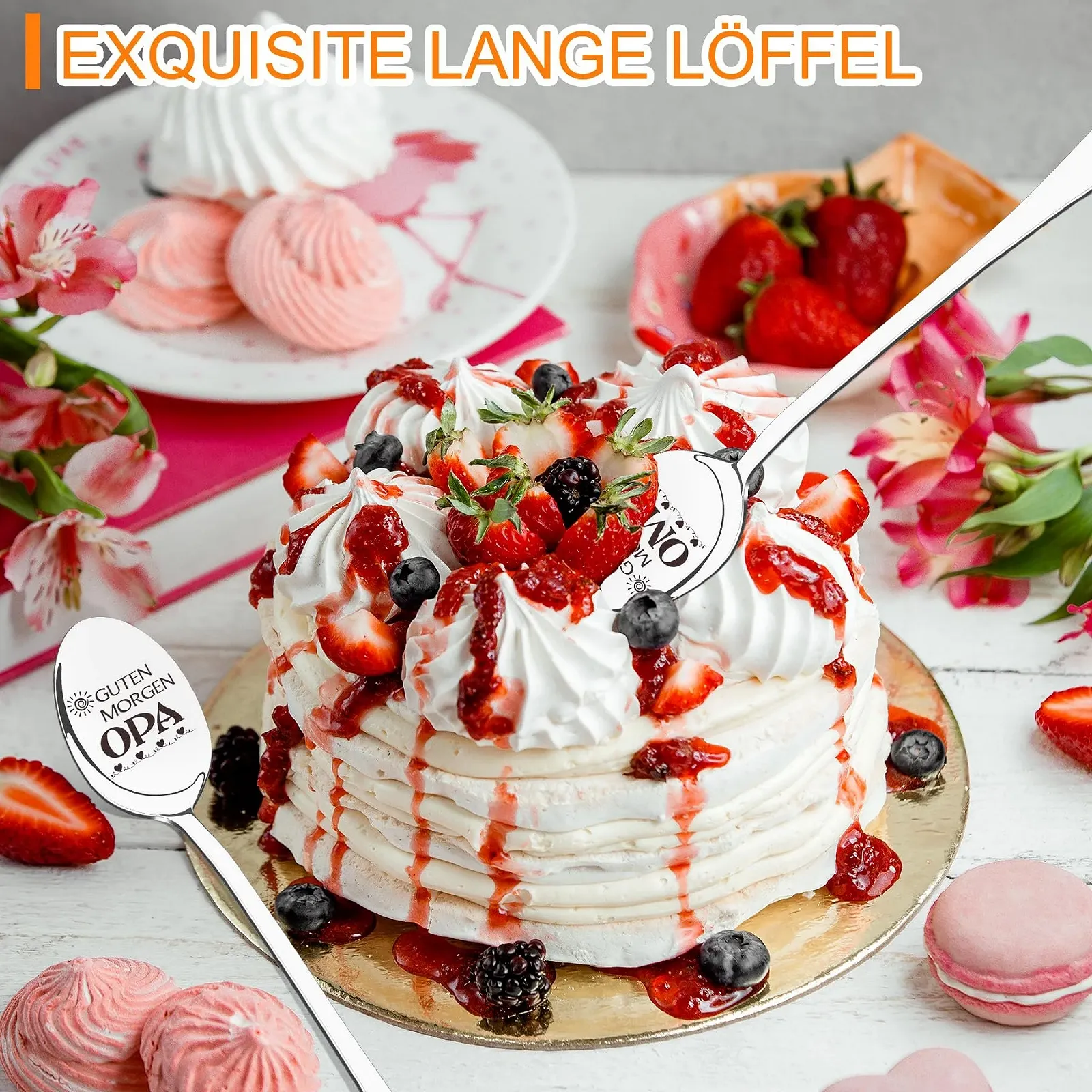 Ложка Кавова з гравіюванням для найкращих бабусі та дідуся, Паковання з 2 штук, фото №2