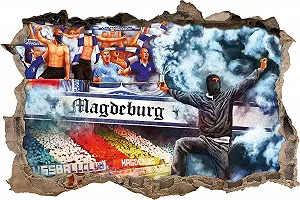 Настенная наклейка Ultras Magdeburg Collage 3D 92 x 62 см - Фото 1