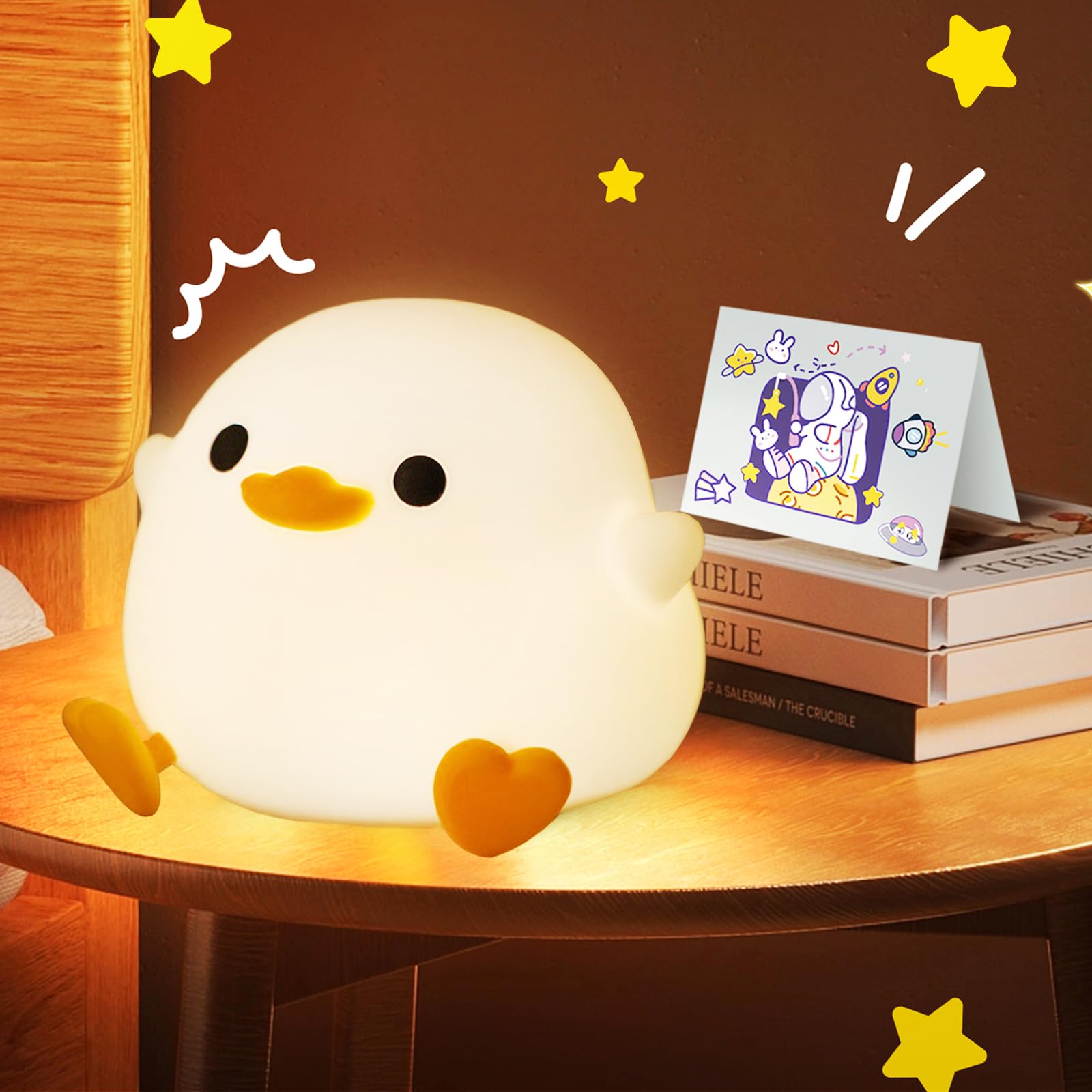 Ночник UCAMP Children's LED Силиконовый Прикроватная Лампа с Диммером сенсорная и Таймером USB Перезаряжаемый Декор Детский, фото №1