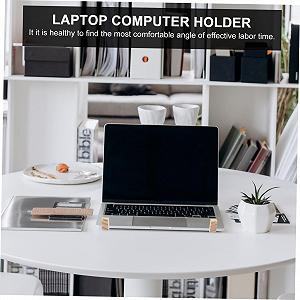 Підставка для ноутбука Homoyoyo дерев'яна, регульована по висоті synthetic.ua - Фото 1