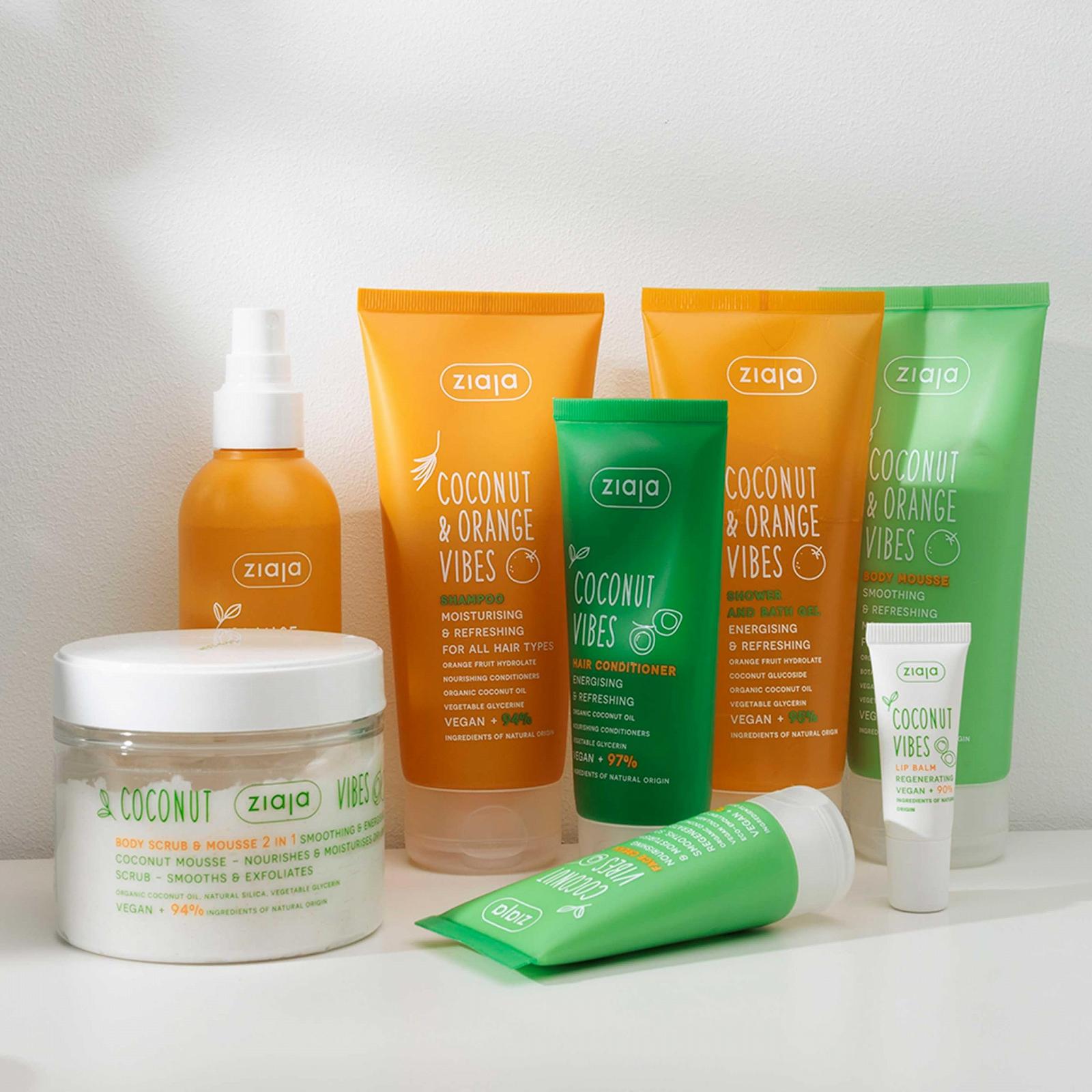 Гель для душа Coconut & Orange Vibes тонизирующий и освежающий 200 ml, фото №4