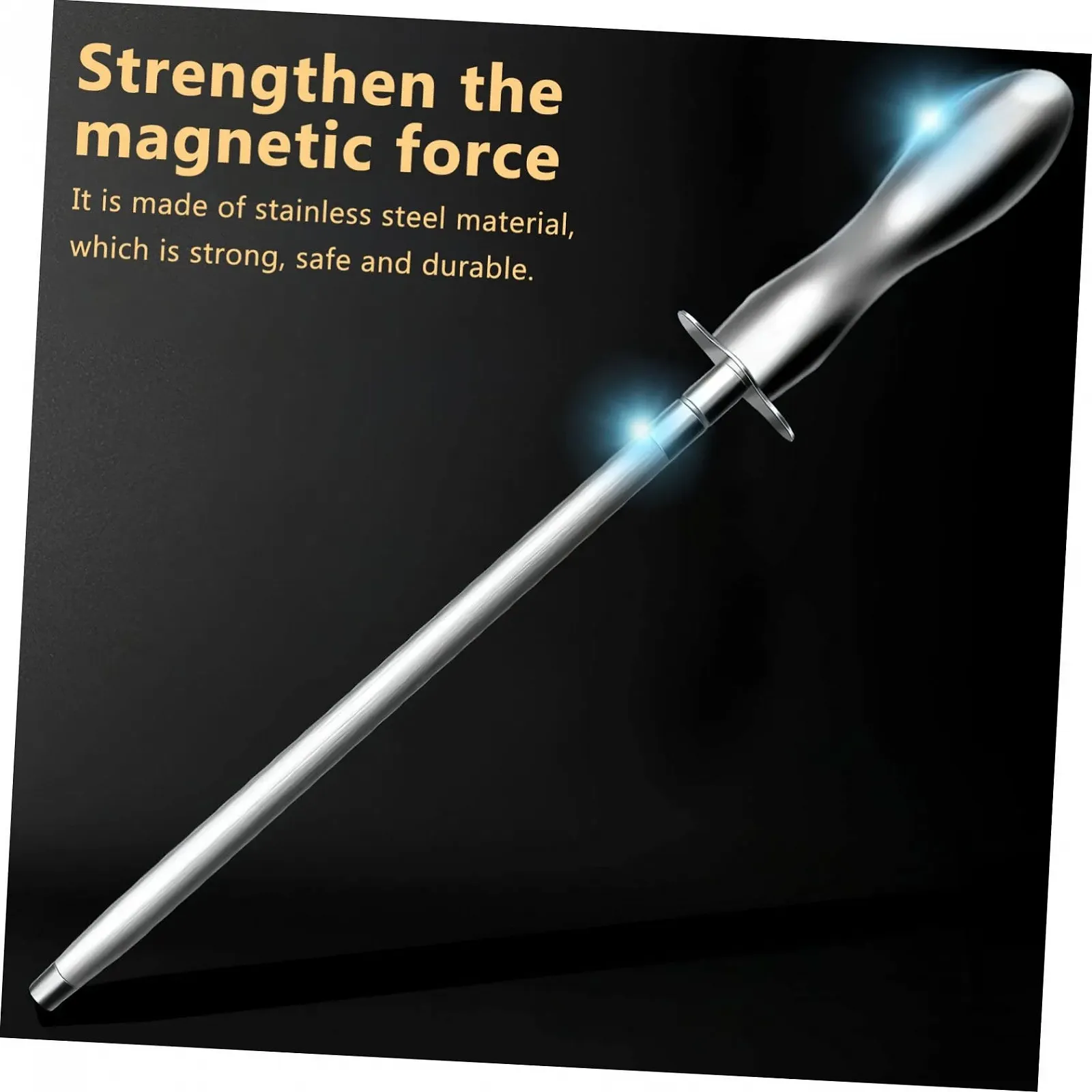 Точильний стрижень VICASKY для кухонних ножів практичний із нержавіючої сталі, фото №4