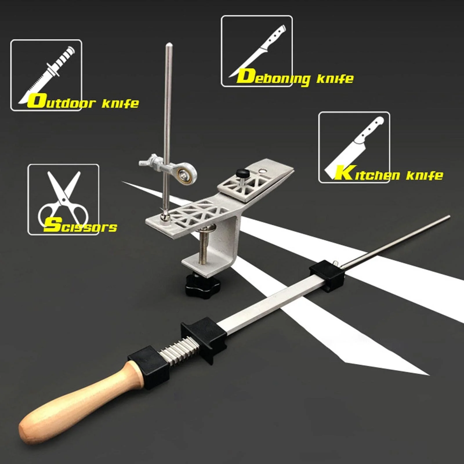 Точильная система для ножей F Fityle профессиональная с фиксированным углом набор, фото №8