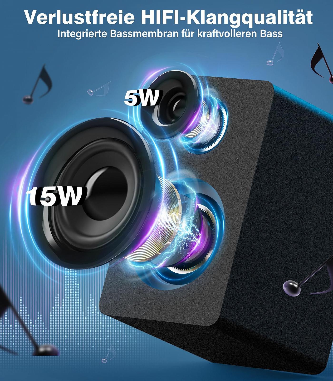 Стереосистема Greadio з CD-програвачем і касетним магнітофоном, динамік 40 Вт, Bluetooth 5.1, компактна з FM-радіо/USB/TF/AUX/дистанційним керуванням, HiFi музична система Чорний, фото №3