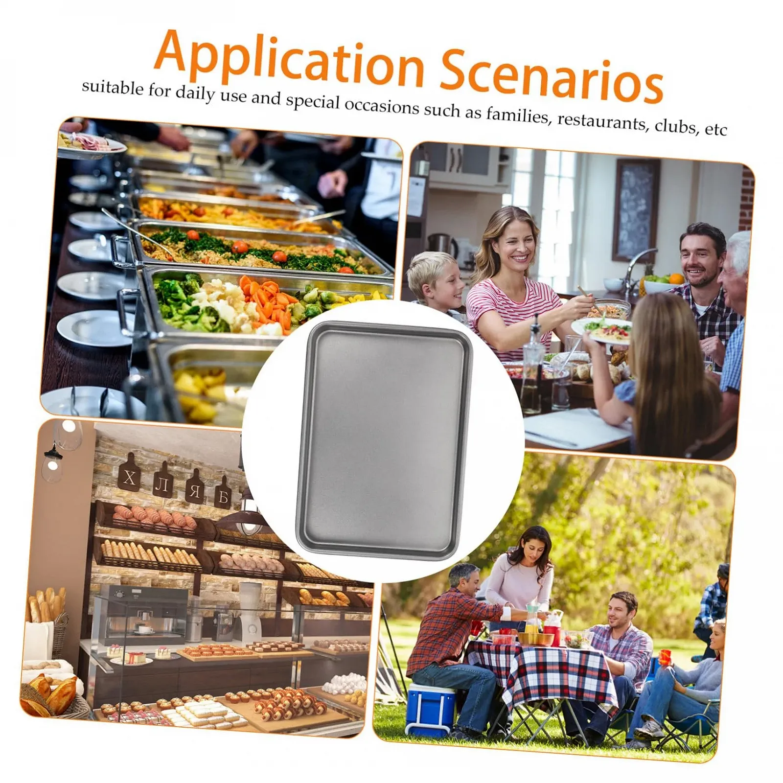 Деко VALICLUD Сталеве Антипригарне для піци та рулетів Середнє, фото №3