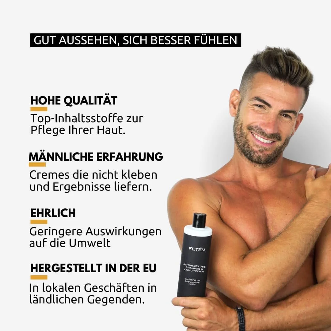 Набір проти випадіння волосся для чоловіків FTN FETEN Шампунь проти випадіння волосся 400 мл та сироватка-спрей 100 мл, фото №9