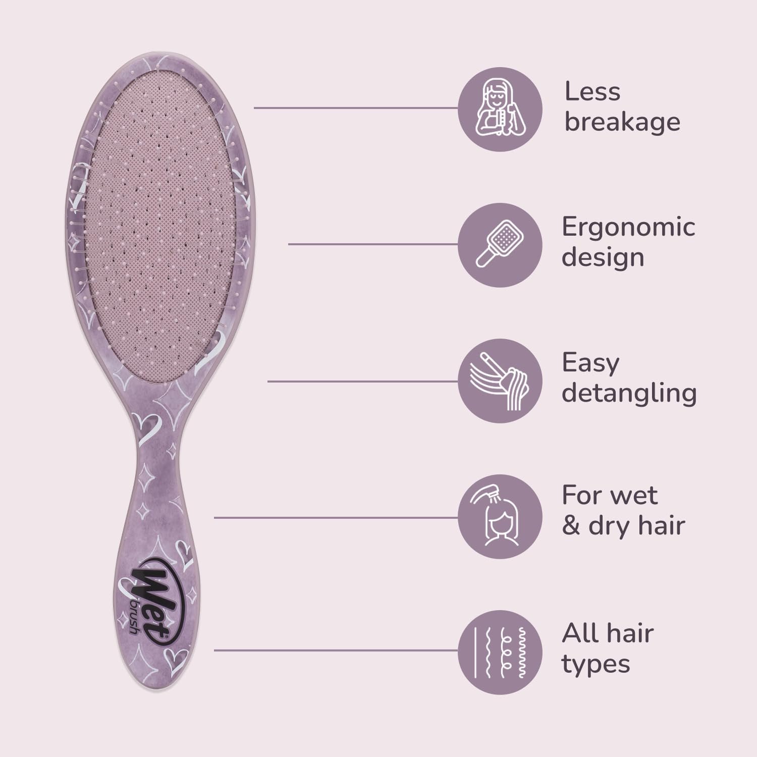Щітка WetBrush Original Detangler Disney Love Lilo et Stitch, фото №4