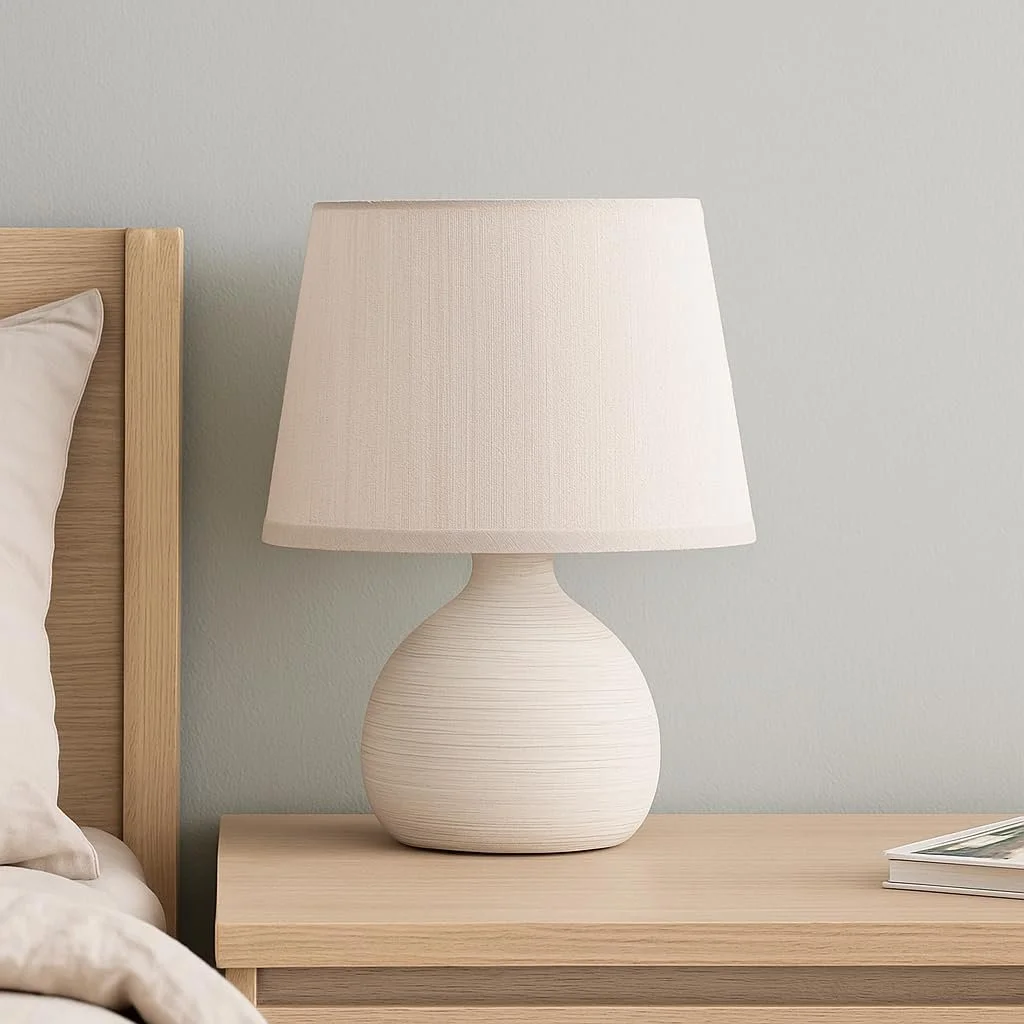 Настільна лампа Luxus London H 25 x Діаметр 18 E14 Кераміка Коричневий, фото №8