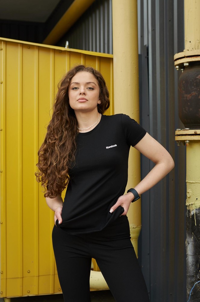 Жіноча футболка Reebok чорна, фото №5
