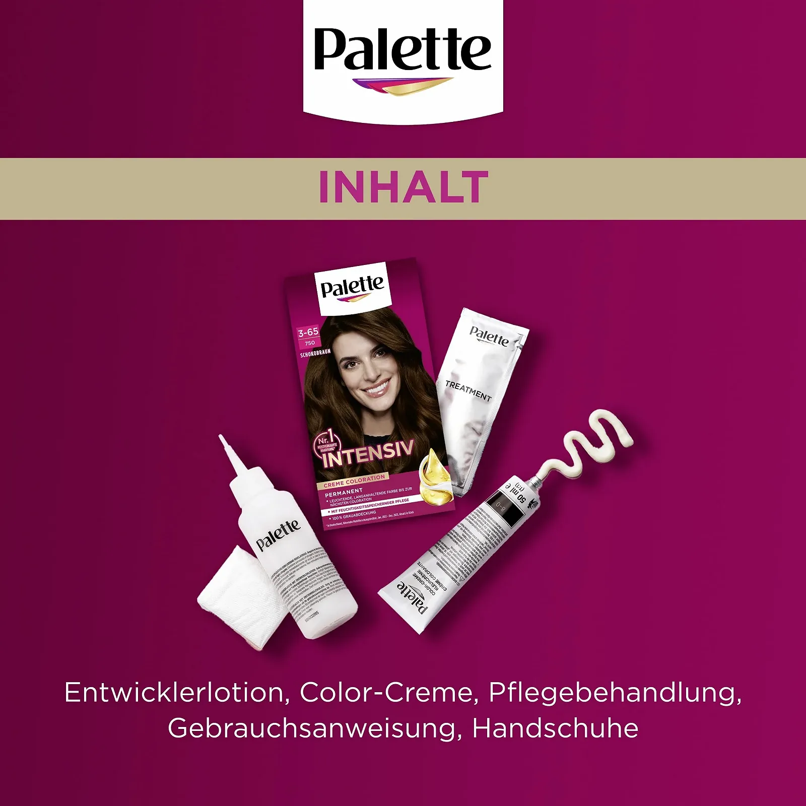 Краска для волос Palette Intensive Cream Colouration 3-65/750 Шоколадный Коричневый (2 x 115 мл), фото №8 Краска для волос Palette Intensive Cream Colouration 3-65/750 Шоколадный Коричневый (2 x 115 мл), фото №8