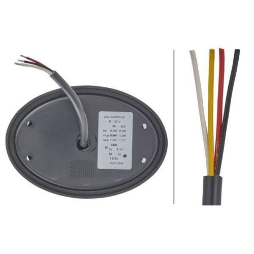 Задний фонарь HELLA 2SD 343 390-011 для DAF IVECO KÄSSBOHRER TATA AGCO, левый, фото №2 Задний фонарь HELLA 2SD 343 390-011 для DAF IVECO KÄSSBOHRER TATA AGCO, левый, фото №2