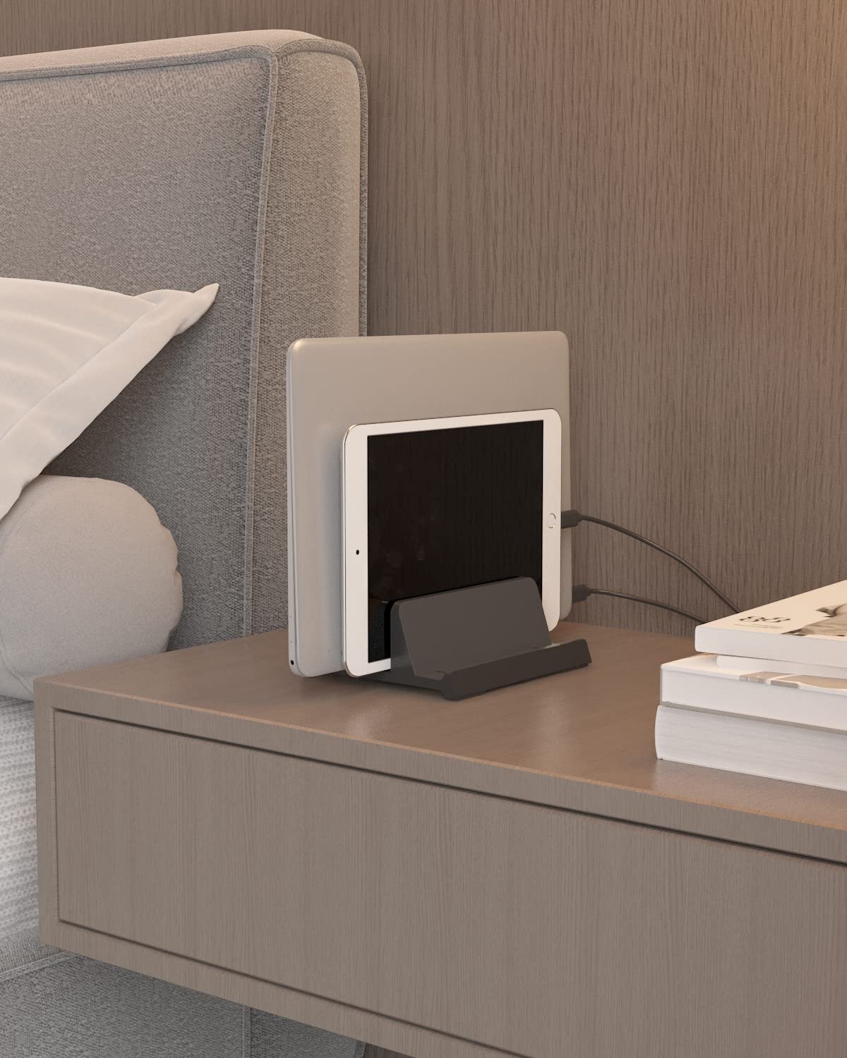 Вертикальная подставка для ноутбука 3-в-1 Klearlook ABS, регулируемая док-станция для ноутбука, настольный держатель для MacBook/Surface/Galaxy/HP/Dell/Chrome Book/планшетов до 17,3 дюймов - Черный, фото №7