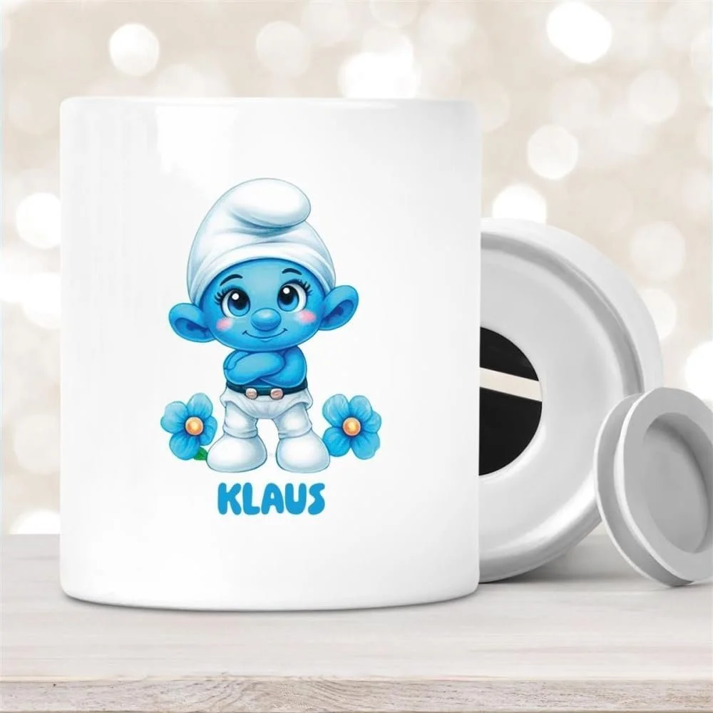 Скарбничка керамічна Smurf #3 Смурфики, фото №1