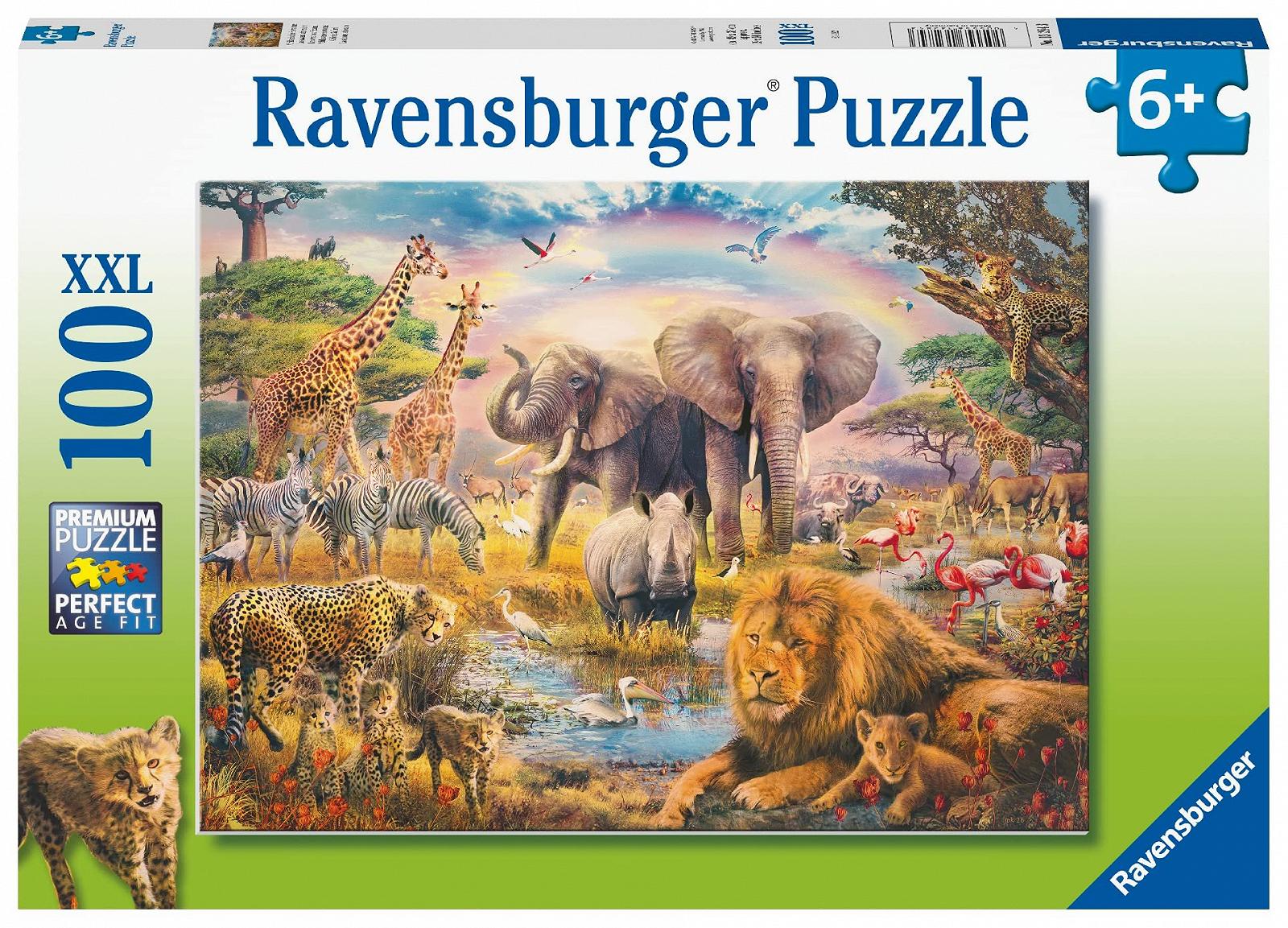 Дитячий пазл Ravensburger African Savannah 100 елементів XXL, фото №1