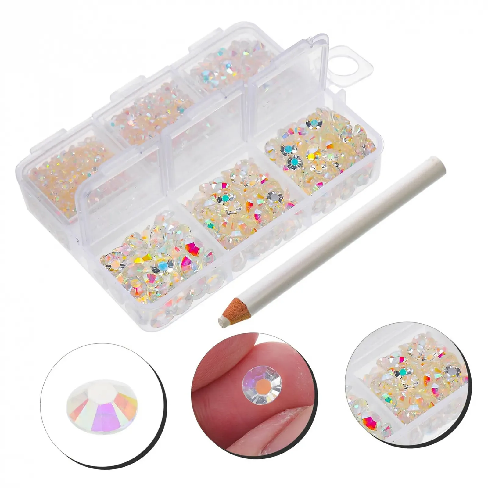 Стрази Типу Flatback FRCOLOR Смола для декорування нігтів, аксесуари для креативного манікюру, фото №4