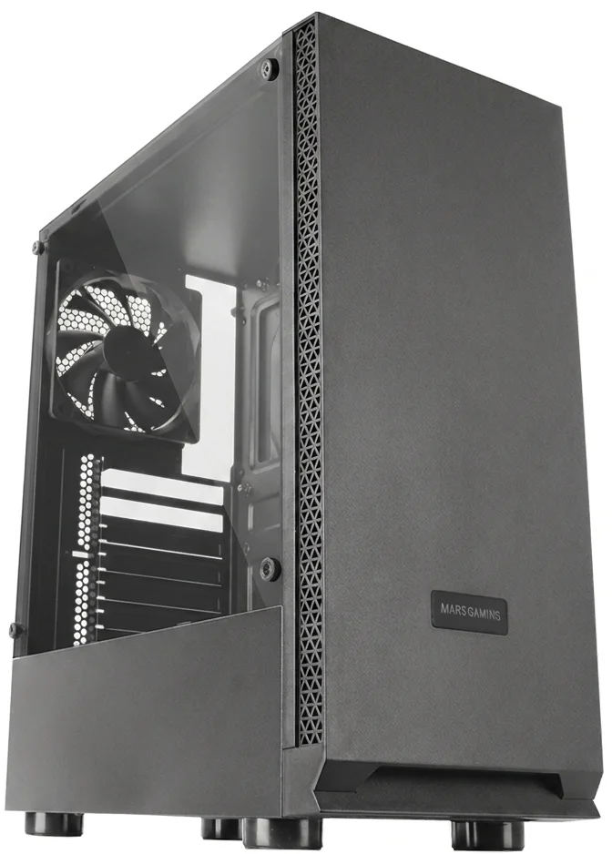 Корпус для ПК Mars Gaming MCN2 / Mid Tower / Закаленное стекло / Без БП / Черный, фото №1