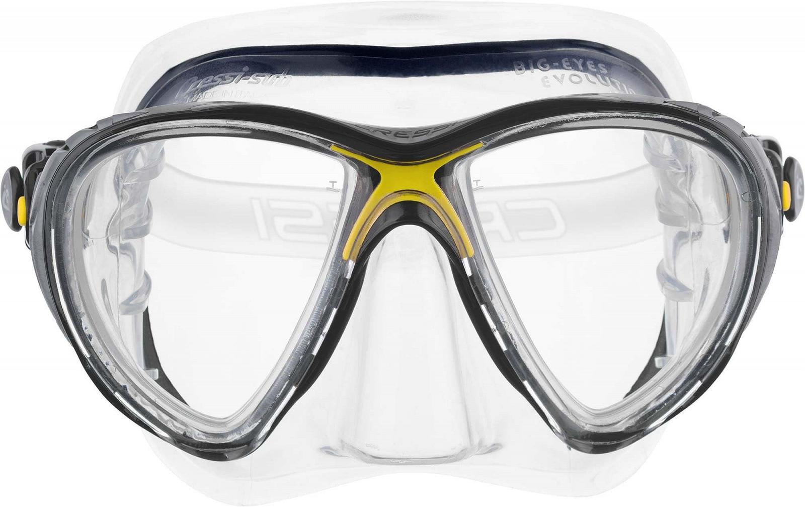 Маска Cressi Big Eyes Evolution, трубка Alpha Ultra Dry, багатокольоровий, фото №1