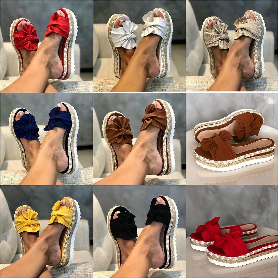 Женские шлепанцы на платформе танкетке Летние, фото №7