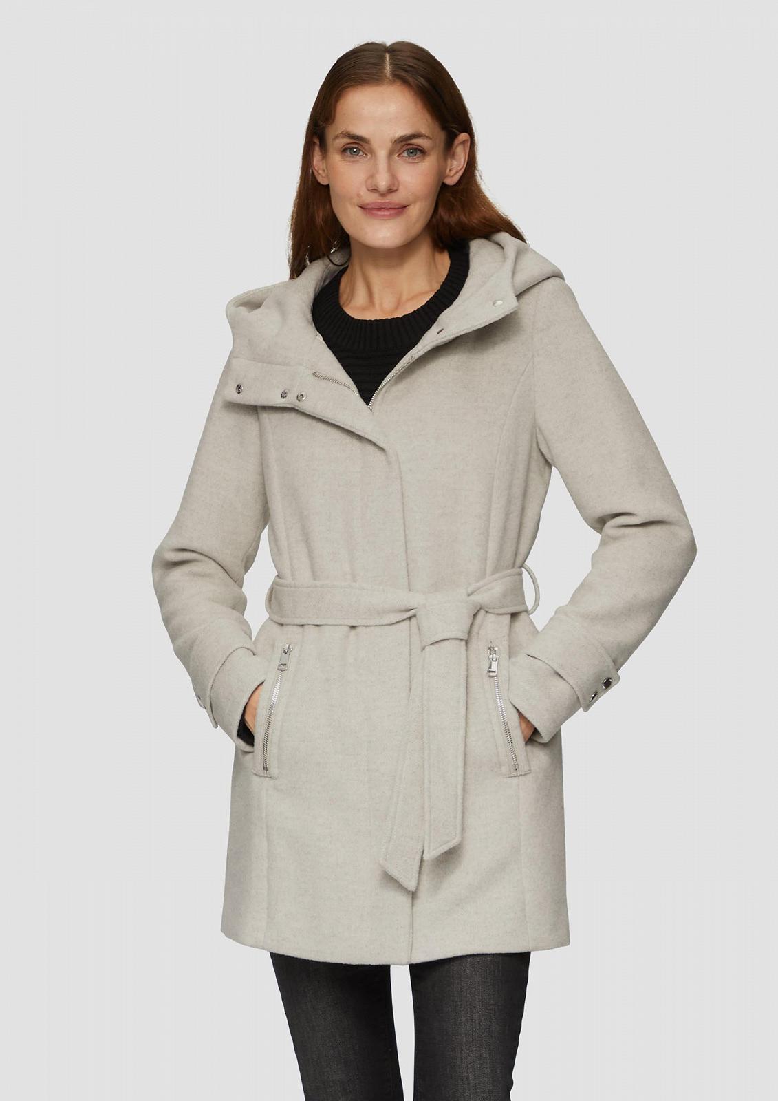 Пальто s.Oliver Коротка вовняне з поясом, фото №3 Пальто s.Oliver Коротка вовняне з поясом, фото №3