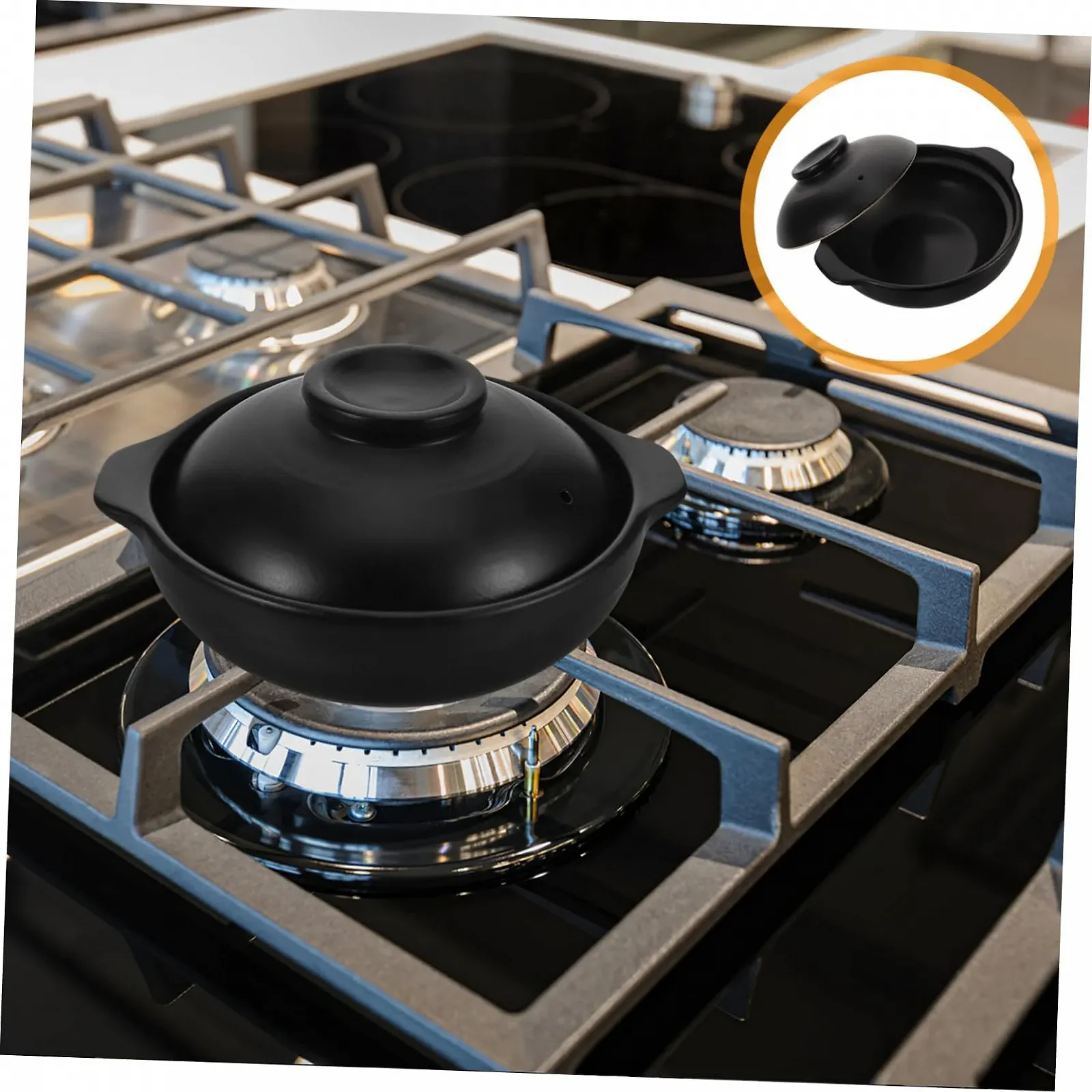 Горщик для запікання VALICLUD керамічний з кришкою термостійкий для рису та супів, фото №8