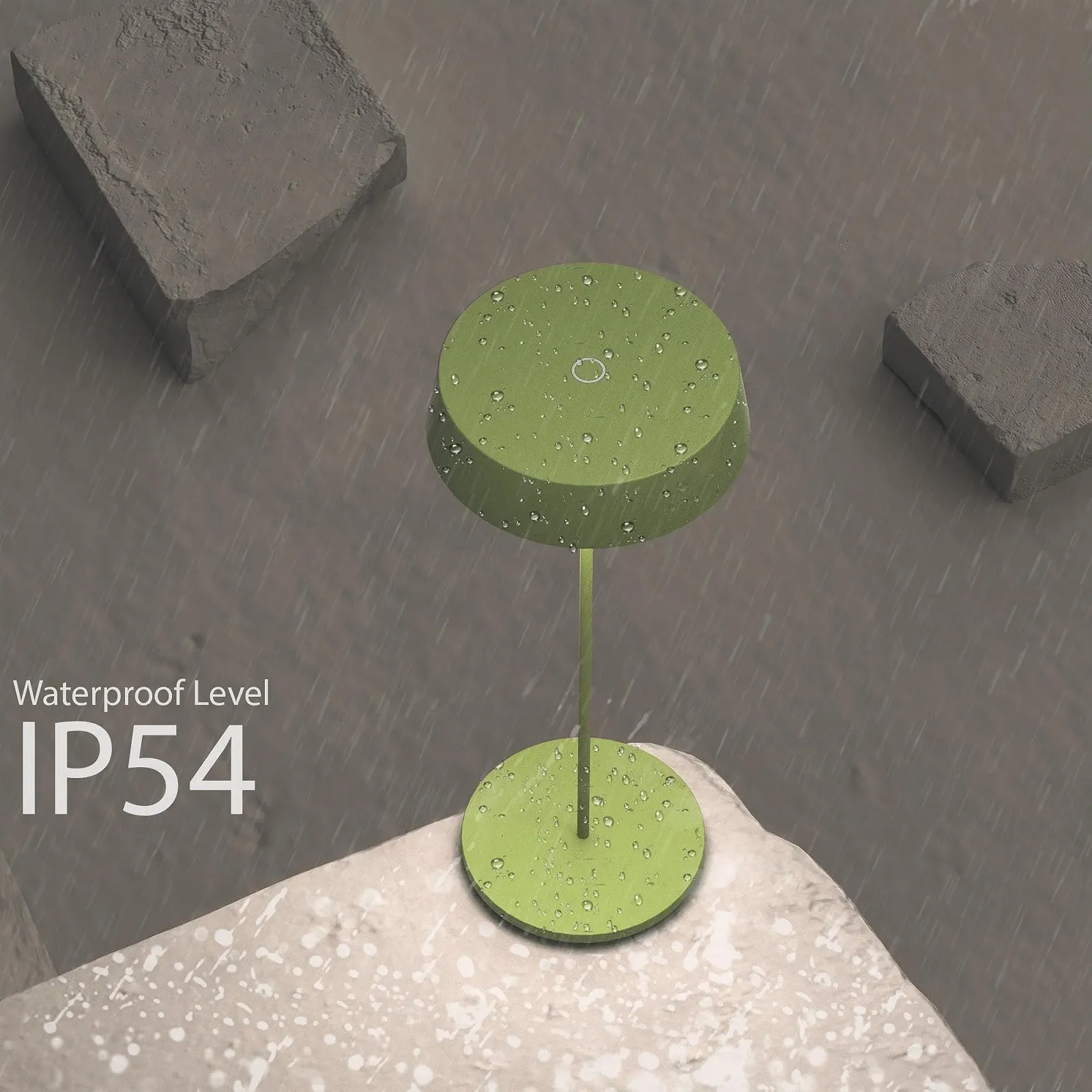 Настільна лампа Palmina 901 LED Регульована яскравість 4400 mAh Бездротова IP54 Зелена, фото №3