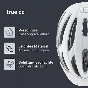 Шлем Uvex True CC 2024 Женский Матовый Белый/Серый synthetic.ua - Фото 1