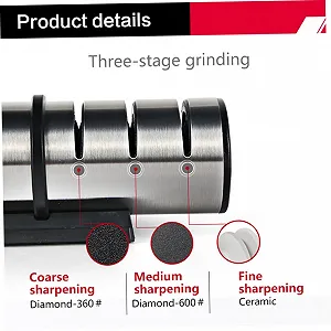 Точило ручна 3-ступінчаста кераміко-вольфрамові пази антиковзкі мати synthetic.ua - Фото 1