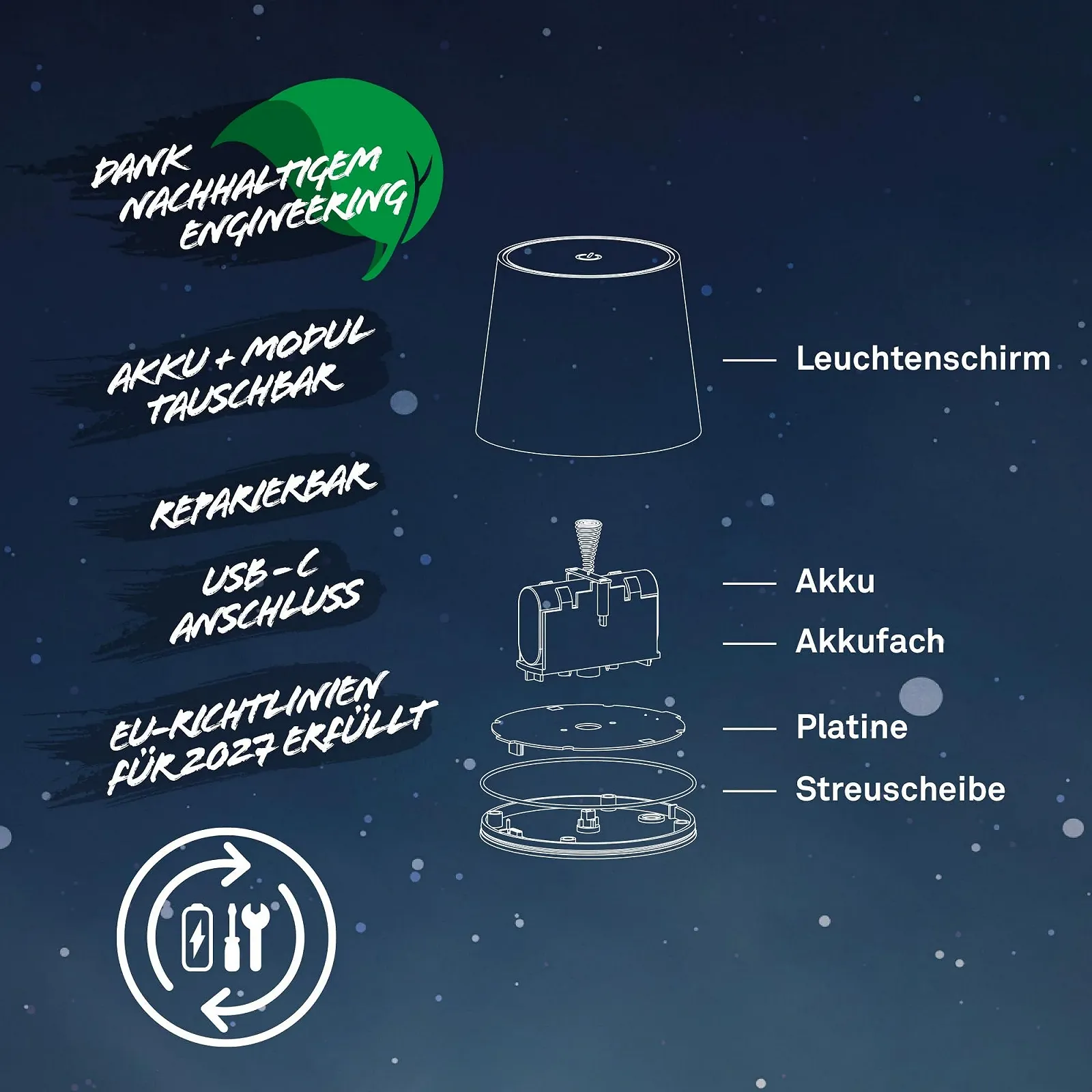 Лампа для бутылки BRILONER LED аккумуляторная сенсорная 10.5 x 11.5 см Античный белый, фото №9