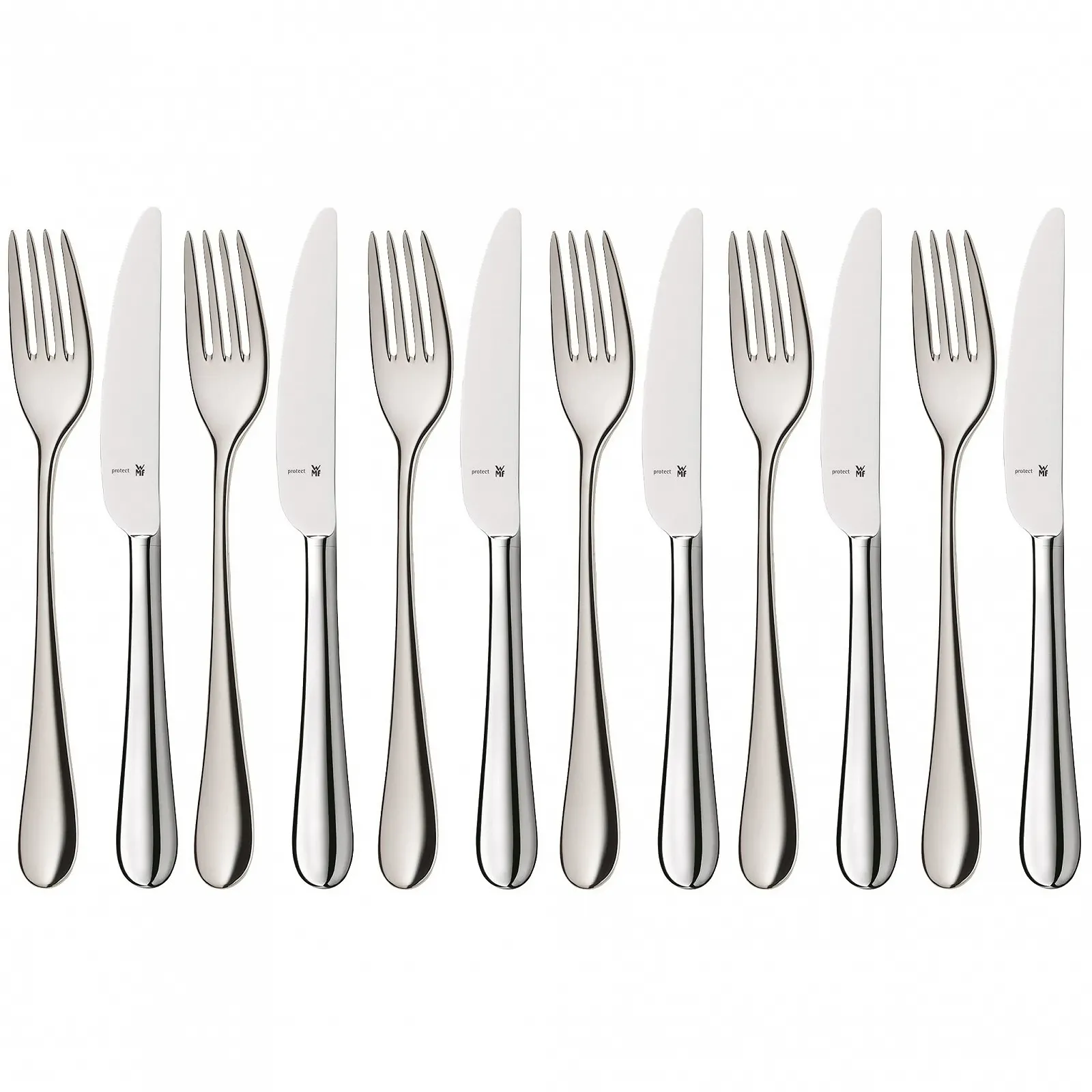 Набір десертних / для сніданку столових приборів WMF Merit 1140566340 Cromargan Protect з нержавіючої сталі, 12 предметів, фото №1 Набір десертних / для сніданку столових приборів WMF Merit 1140566340 Cromargan Protect з нержавіючої сталі, 12 предметів, фото №1