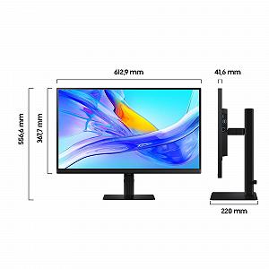 Монитор Samsung ViewFinity S80UD 27 дюймов UHD 3840 x 2160 60Hz HDR10 Eye Saver Mode USB-C (90W) Daisy Chain Интегрированный KVM Switch LS27D800UAUXEN synthetic.ua - Фото 1
