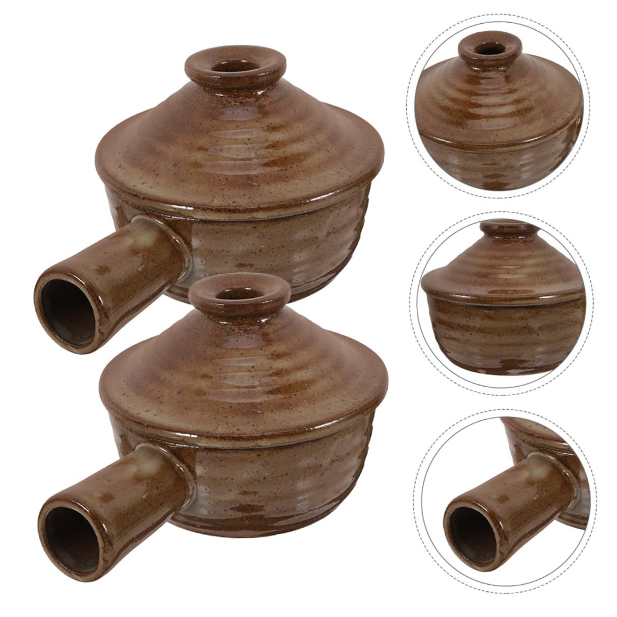 Набор кастрюль Mobestech 2 шт. Керамические с крышкой Ретро стиль, фото №9