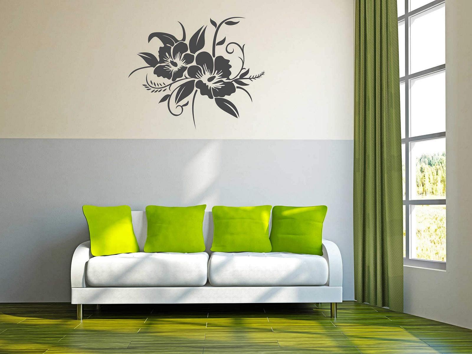 Наклейка на стіну Hibiscus flower design A690 40 x 33 см, фото №5 Наклейка на стіну Hibiscus flower design A690 40 x 33 см, фото №5