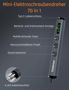 Набір акумуляторних викруток Soleilwear 70 в 1 5 передач крутного моменту з 64 насадками S2 із магнітної сталі ціна на synthetic.ua - Фото 1 Набір акумуляторних викруток Soleilwear 70 в 1 5 передач крутного моменту з 64 насадками S2 із магнітної сталі synthetic.ua - Фото 1