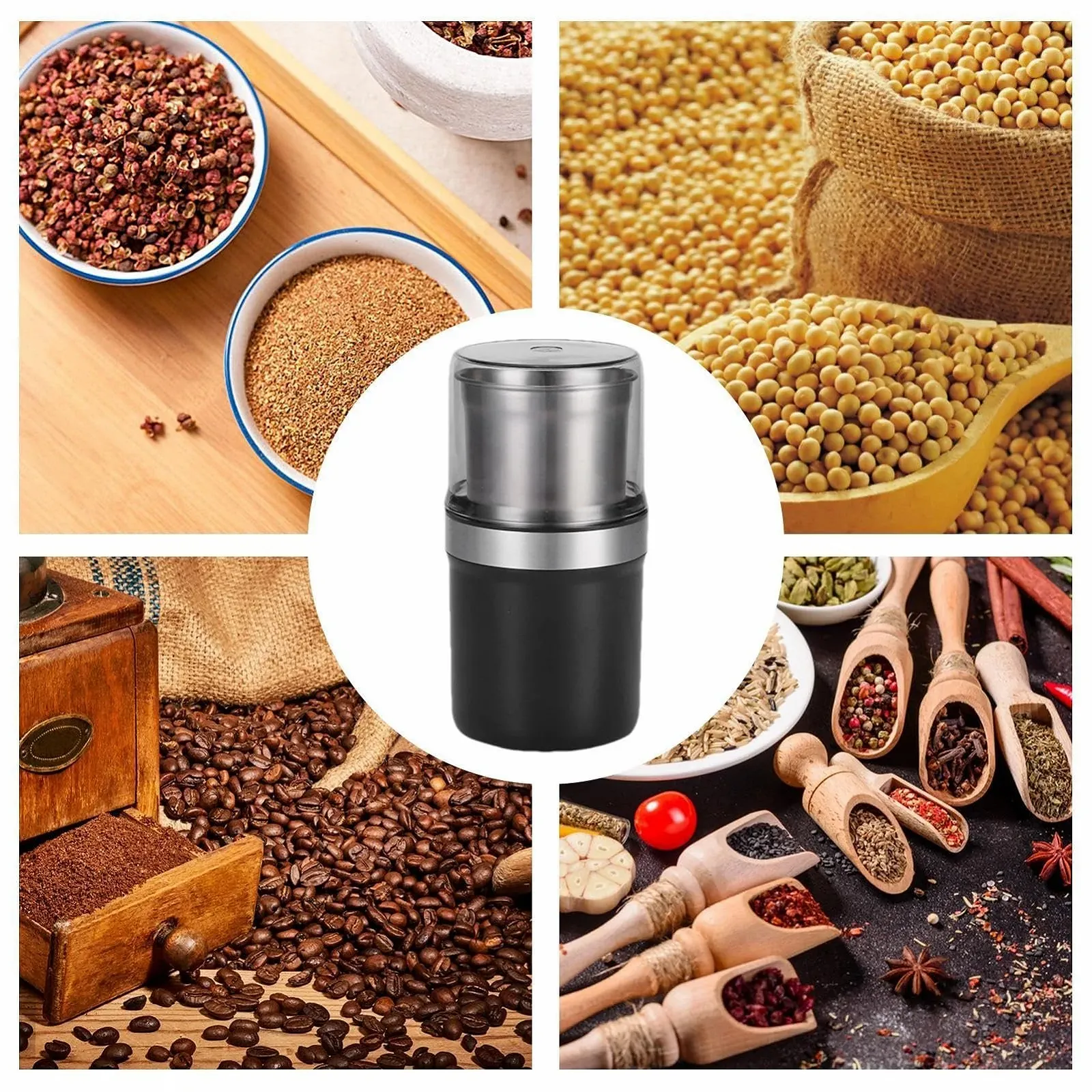 Электрическая мельница для орехов, кофемолка, фото №4