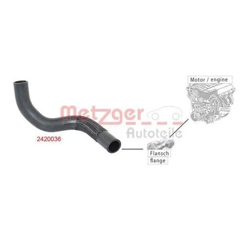 Шланг радіатора METZGER 2420036 для FORD, фото №2