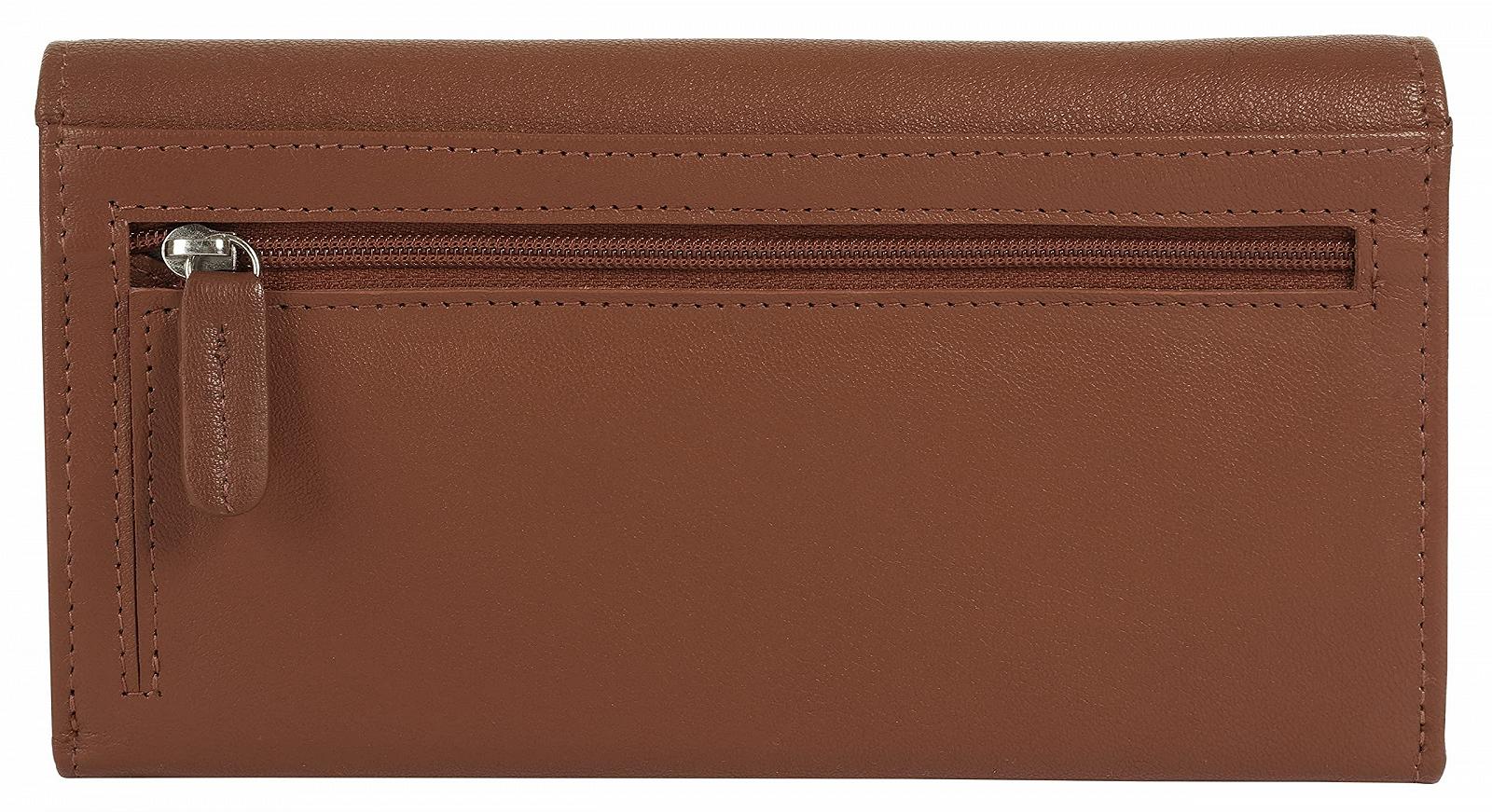 Кошелек BUGATTI Punto Женский Кожаный RFID Кошелек 19 Отделений для карт Cognac, фото №3