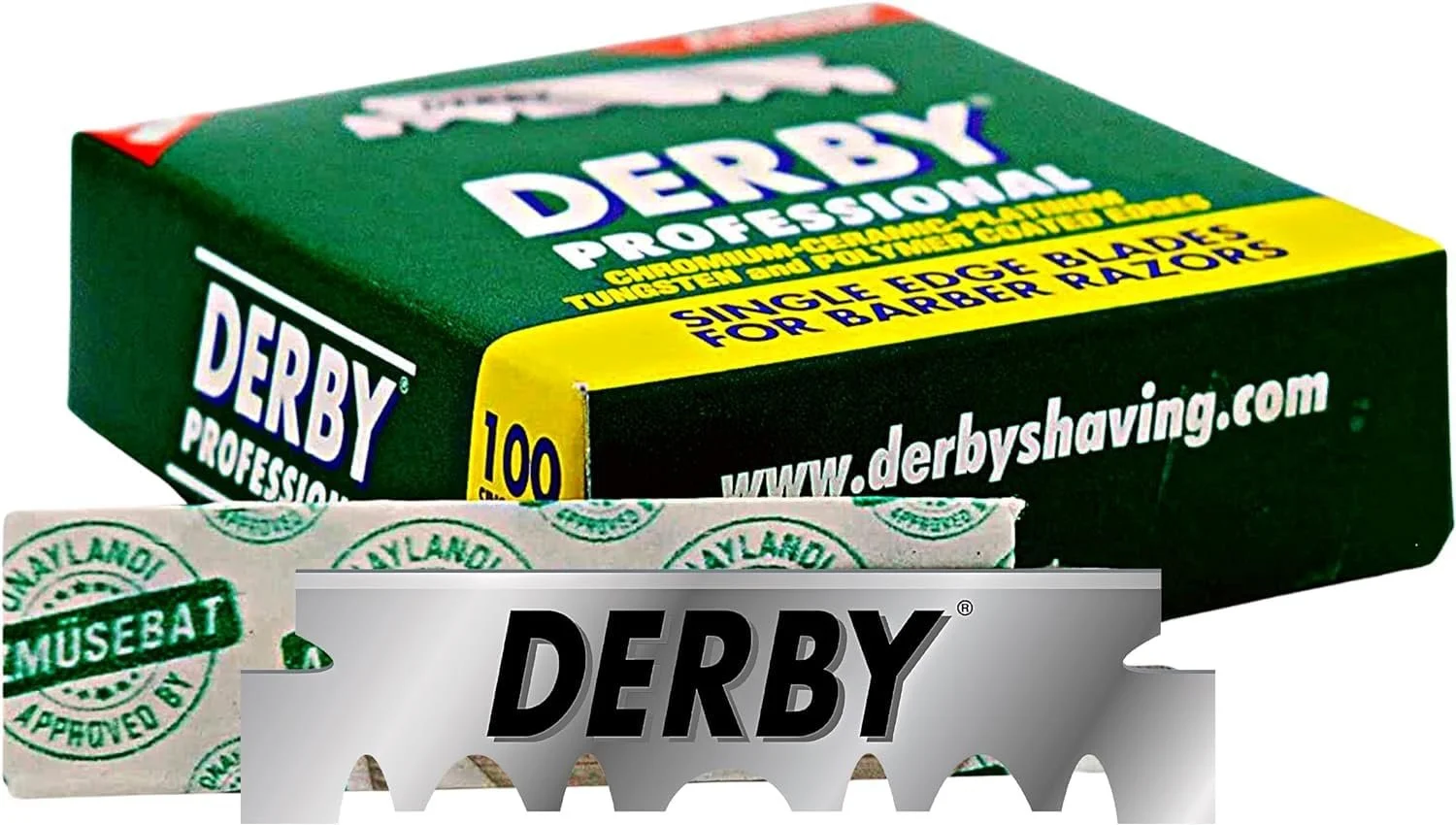 Лезвия для бритья Shaving Factory Derby из нержавеющей стали с хромовым покрытием 300 шт., фото №3