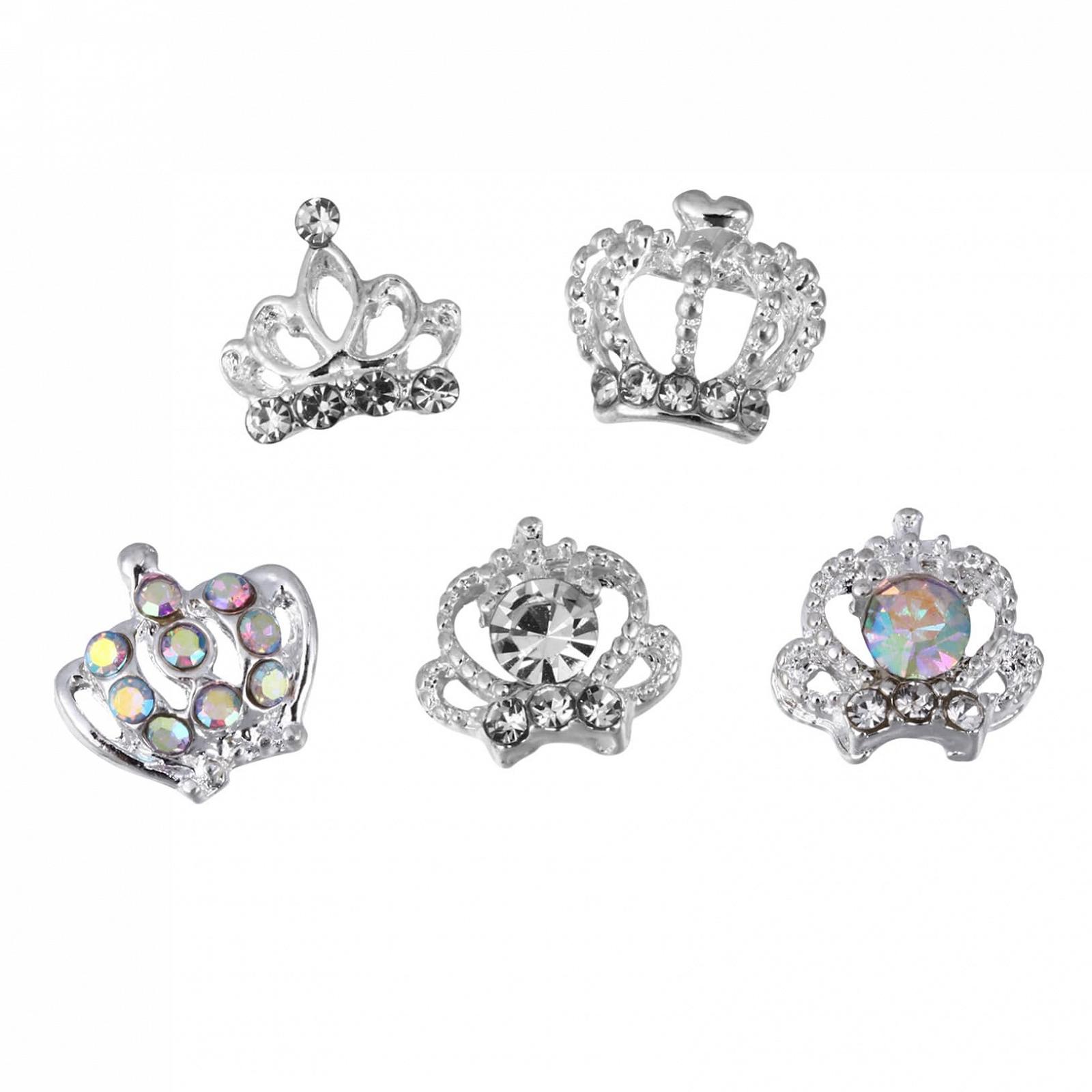 Украшения для ногтей Металл корона Стразы 50 шт, фото №1