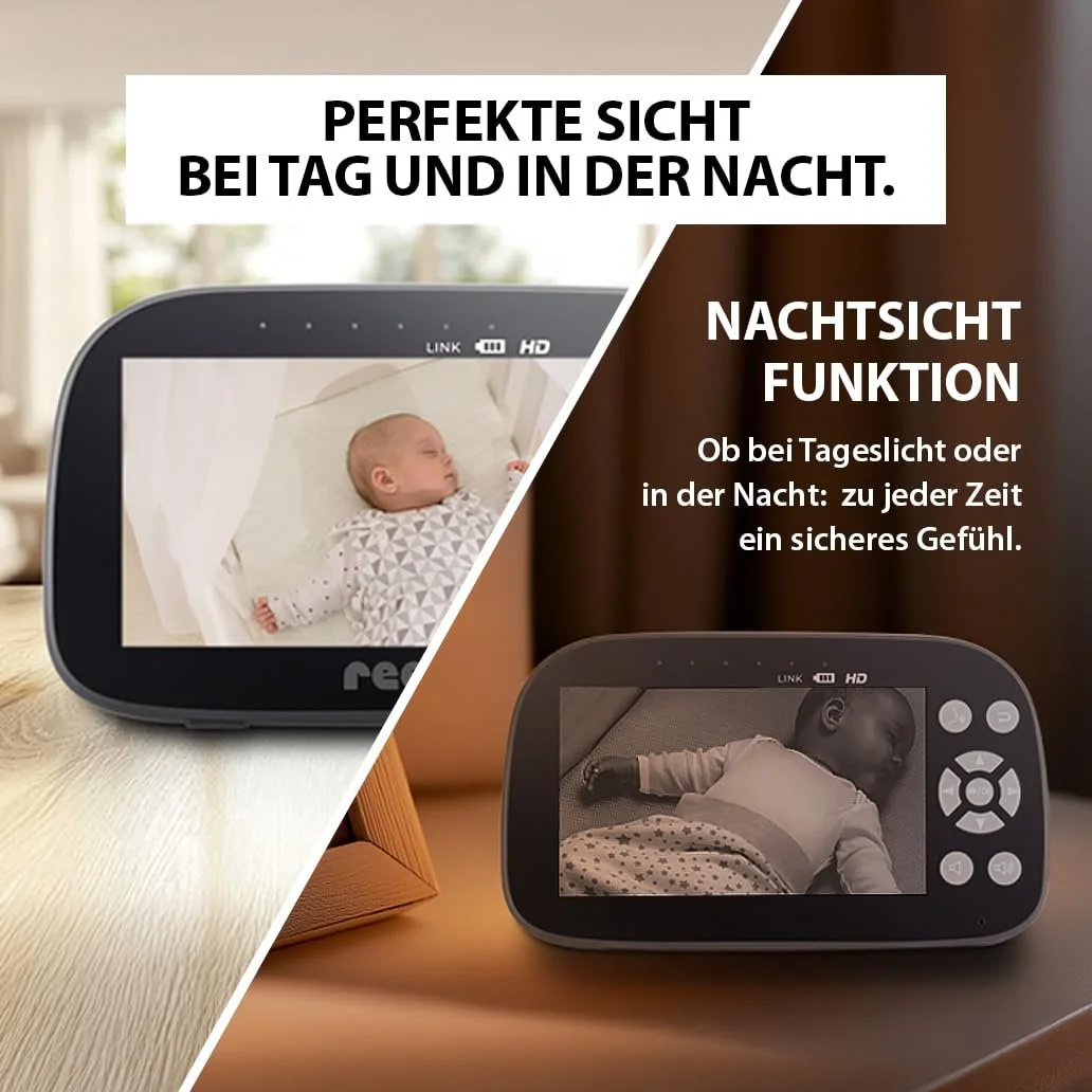 Відеоняня reer BabyCam Pro HD Move 5" HD FHSS 300 м Pan & Tilt 4x Zoom, фото №9 Відеоняня reer BabyCam Pro HD Move 5" HD FHSS 300 м Pan & Tilt 4x Zoom, фото №9