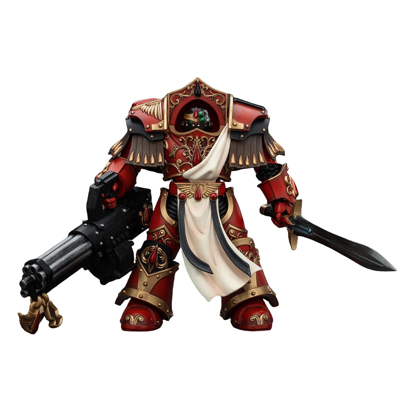 Экшн-фигурка JoyToy GW 40K Blood Angels Crimson Paladins Squad Crimson Paladin с Iliastus Storm Cannon, фото №1
