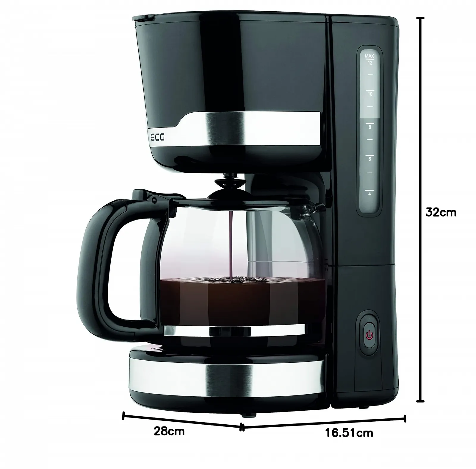 Капельная кофеварка ECG KP 2115 1.5 л Черная, фото №11