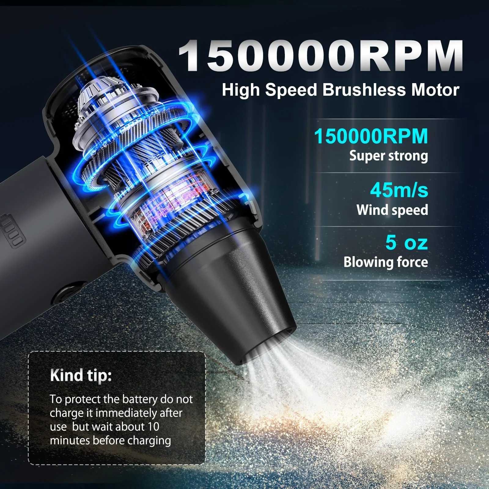 Очиститель сжатым воздухом Портативный электрический, фото №2