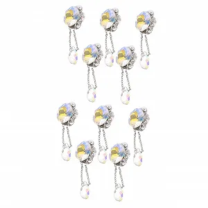 Украшения для ногтей Healvian 2 набора, шармы, драгоценные камни, серьги-гвоздики для маникюра для женщин и девушек, 5 штук x 2 - Фото 1