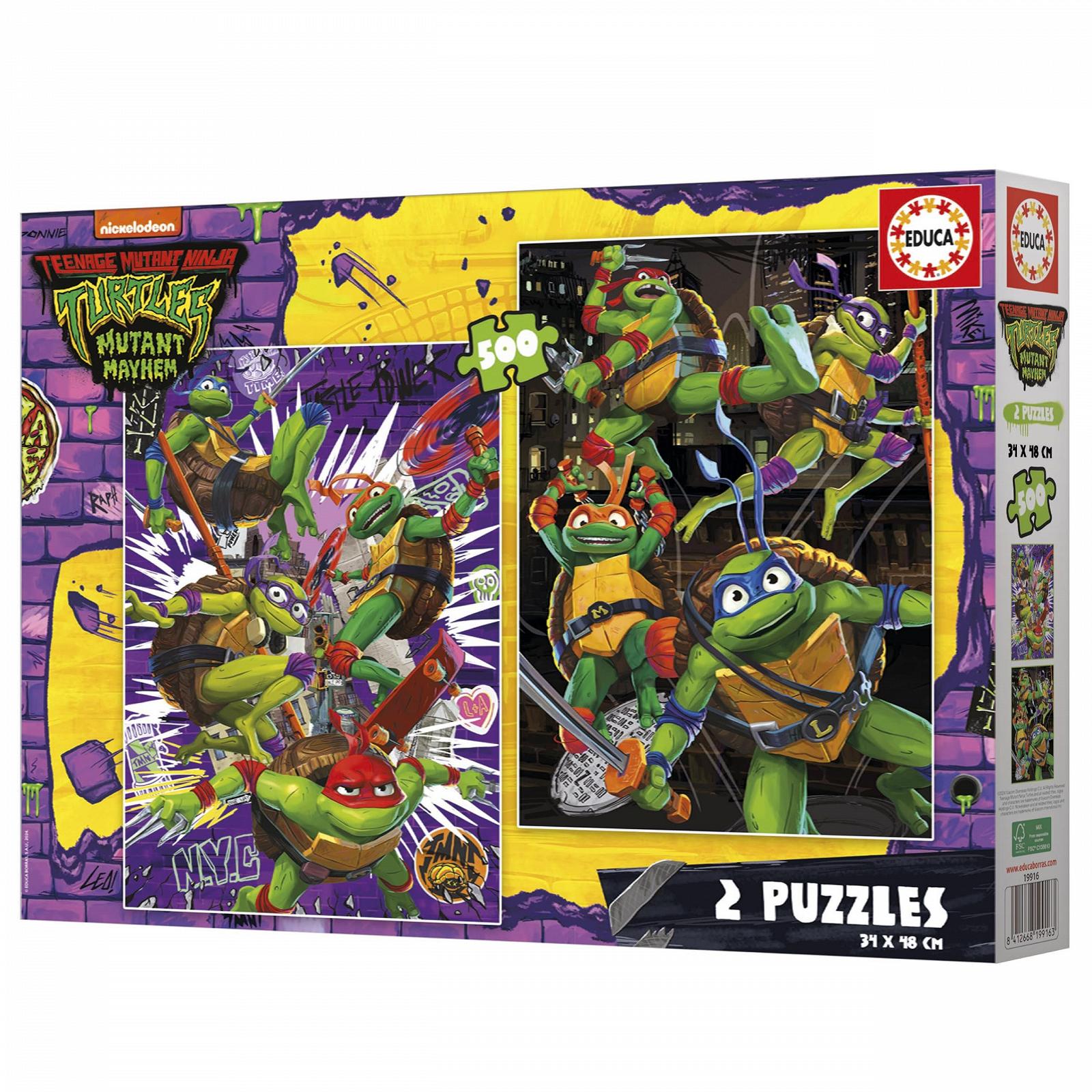 Пазл Educa Ninja Turtles 2 x 500 элементов 34 x 48 см, фото №1 Пазл Educa Ninja Turtles 2 x 500 элементов 34 x 48 см, фото №1