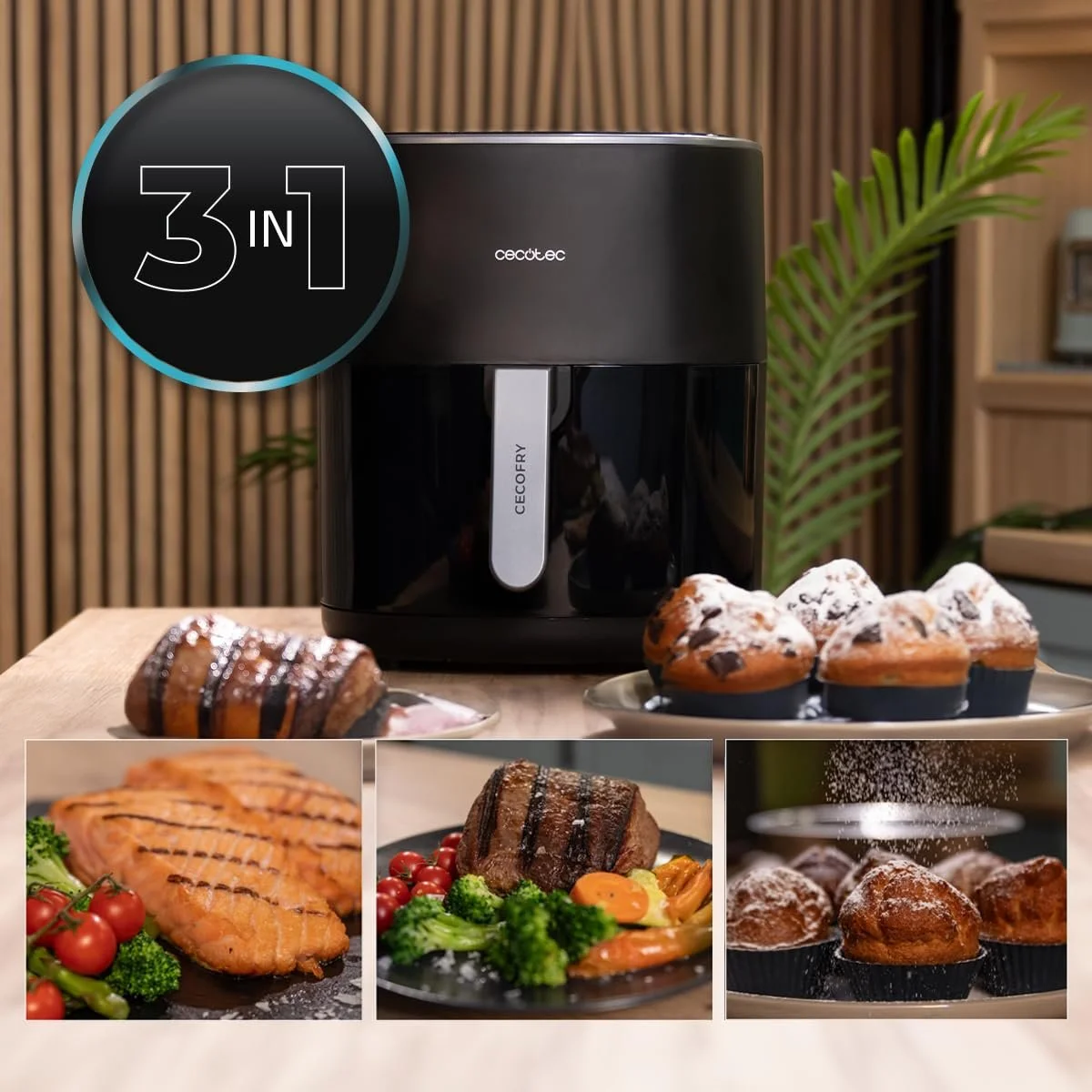 Мультипечь-гриль Cecotec Cecofry&Grill Duoheat 6500 6.5 л 2200 Вт 40-200°C 12 программ, фото №3 Мультипечь-гриль Cecotec Cecofry&Grill Duoheat 6500 6.5 л 2200 Вт 40-200°C 12 программ, фото №3