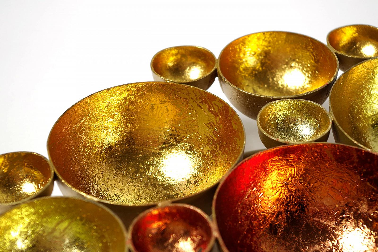 Подсвечник Kobolo Decorative Bubble металлический в золотом и бронзовом цвете, фото №3