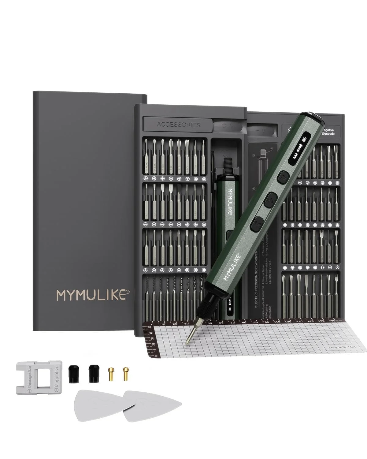 Електрична викрутка MYMULIKE Precision Mini 78 в 1, 56 магнітних біт, 9 прецизійних свердл, фото №1