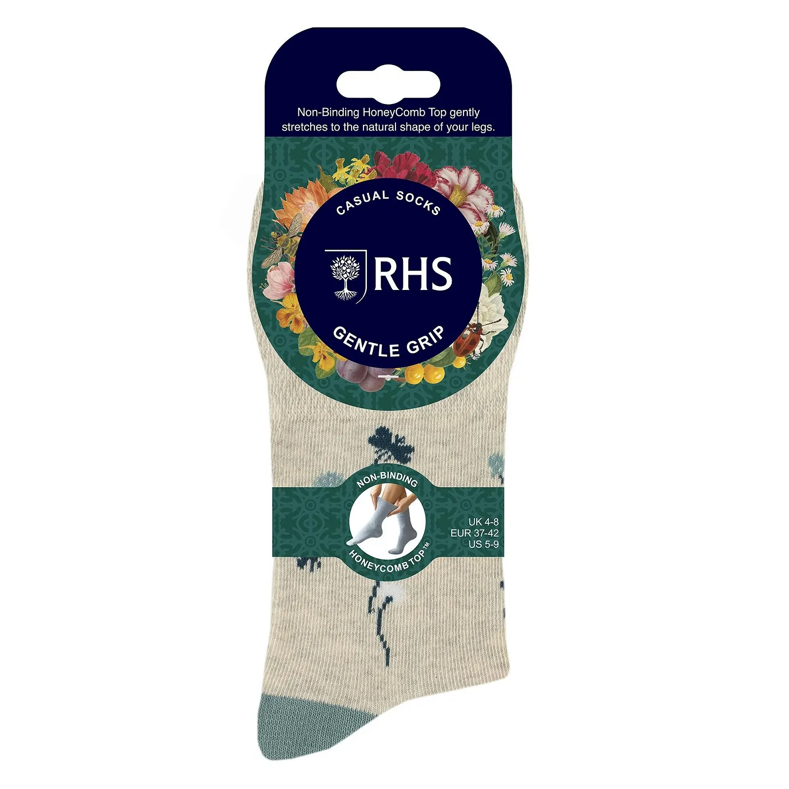 Шкарпетки Gentle Grip з візерунком, без гумки, для діабетиків, без тиску, дихаючі, м'які, 6 пар, фото №2